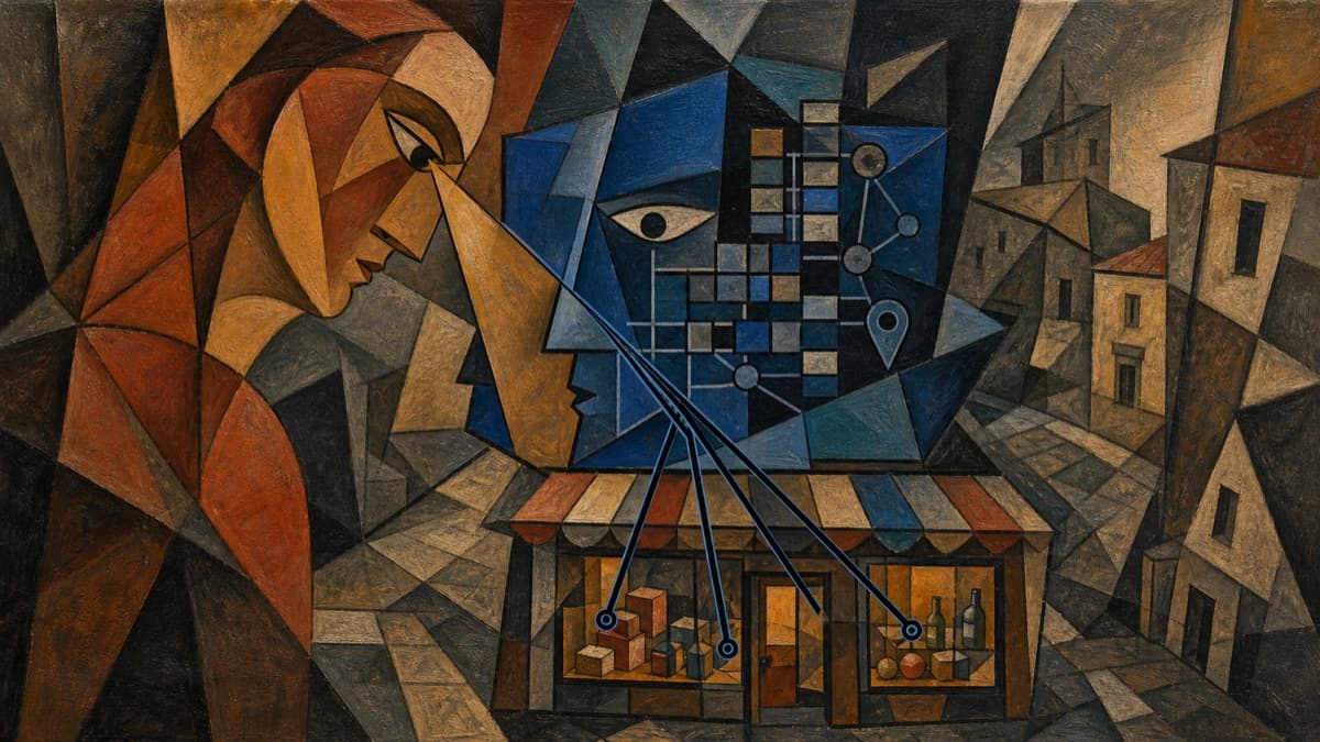 Illustration of one store read by two different readers — human and machine