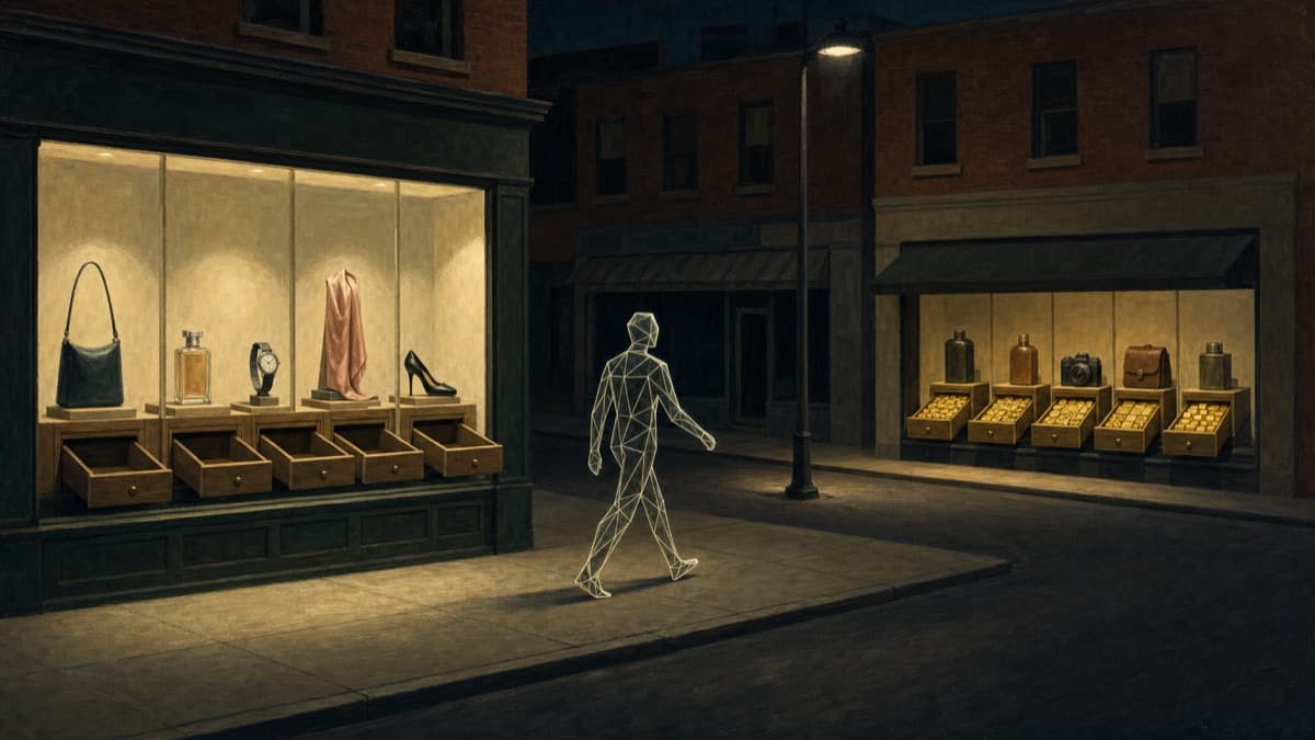 Illustration of products present in AI search results but never chosen by the agent